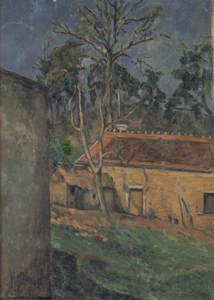 Paul Cezanne Farm Coutyard in Auvers Spain oil painting art
